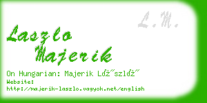 laszlo majerik business card